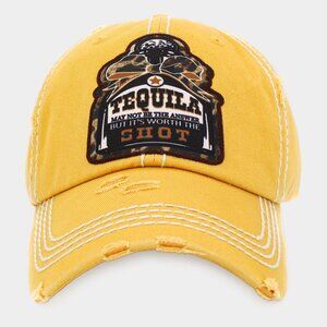 Tequila May Not Be the Answer Funny Distressed Dad Hat Worth the Shot